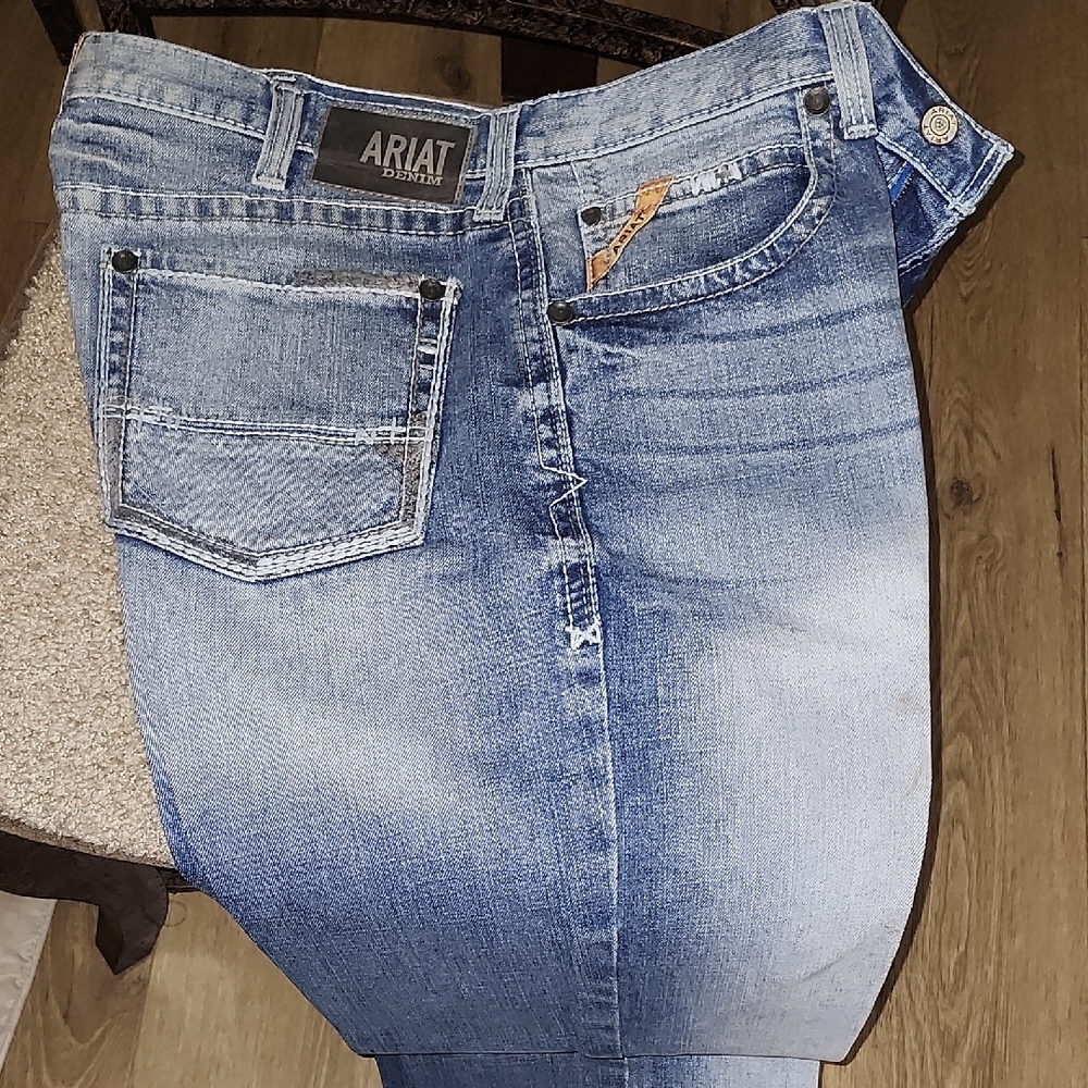 Ariat Blue Relaxed Fit Jeans with Natural Fading